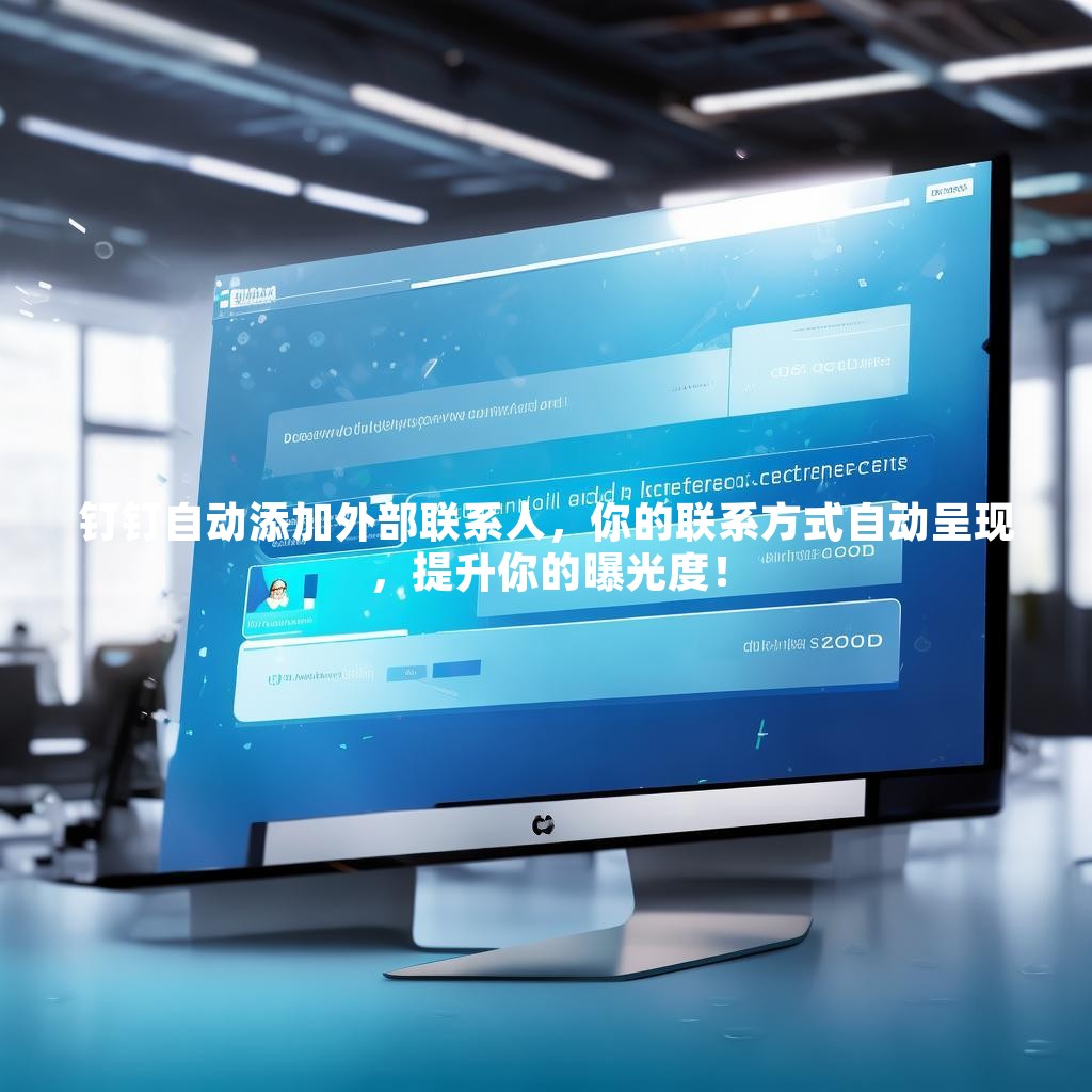 钉钉自动添加外部联系人，你的联系方式自动呈现，提升你的曝光度！